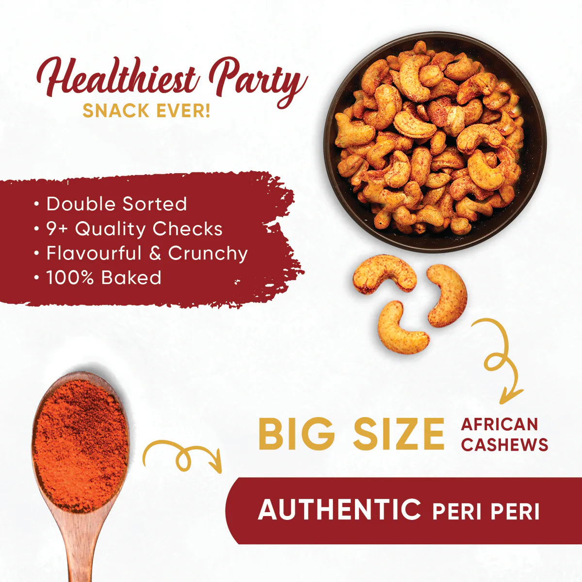 Pintola Premium Peri Peri Cashew Dry Roasted