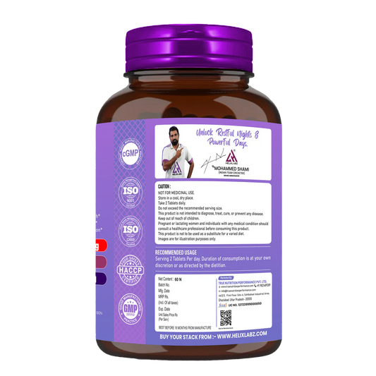 HelixLabz ZMA Advanced – Zinc, Magnesium & Vitamin B6 Supplement | Muscle Recovery, Strength & Sleep Support | 60 Tablets