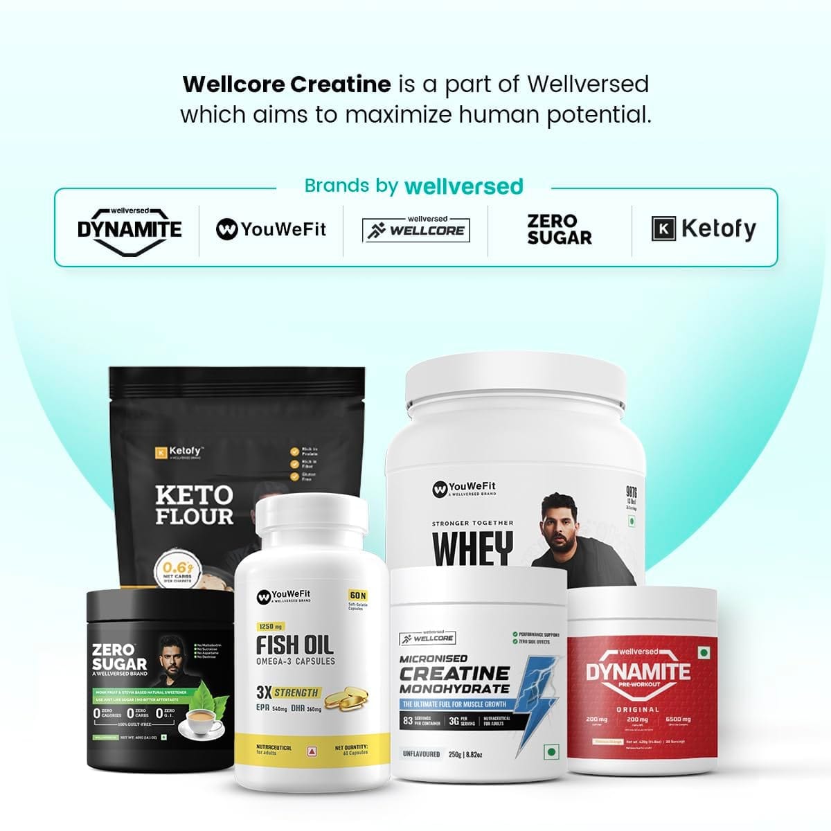 Wellcore – Pure Micronised Creatine Monohydrate Powder 250g 83 Servings