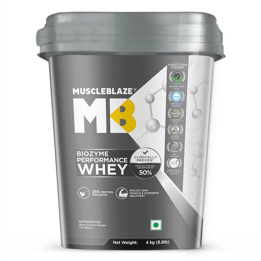 MuscleBlaze Biozyme Performance Whey 4 KG