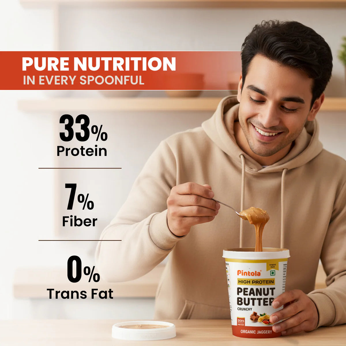 Pintola High Protein Organic Jaggery Peanut Butter