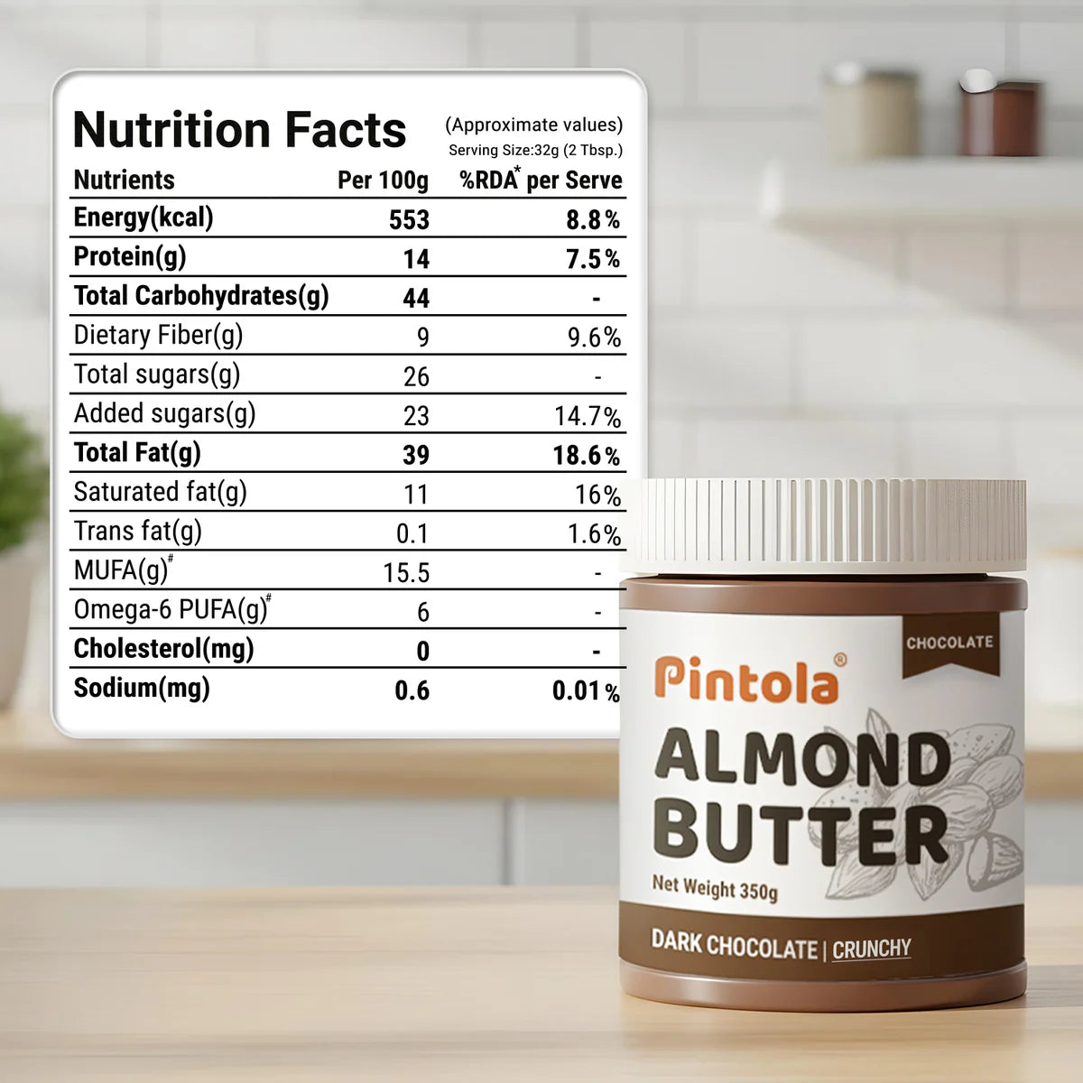 Pintola Dark Chocolate Almond Butter