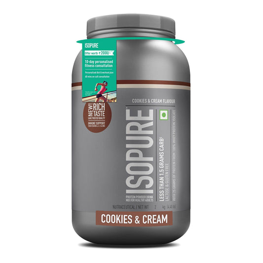 Isopure Whey Protein Isolate Powder with Vitamins for Immune Support – 2 kg