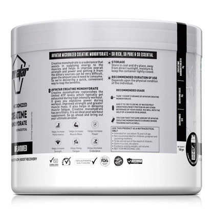 Avvatar Creatine Monohydrate | 100G | Unflavoured