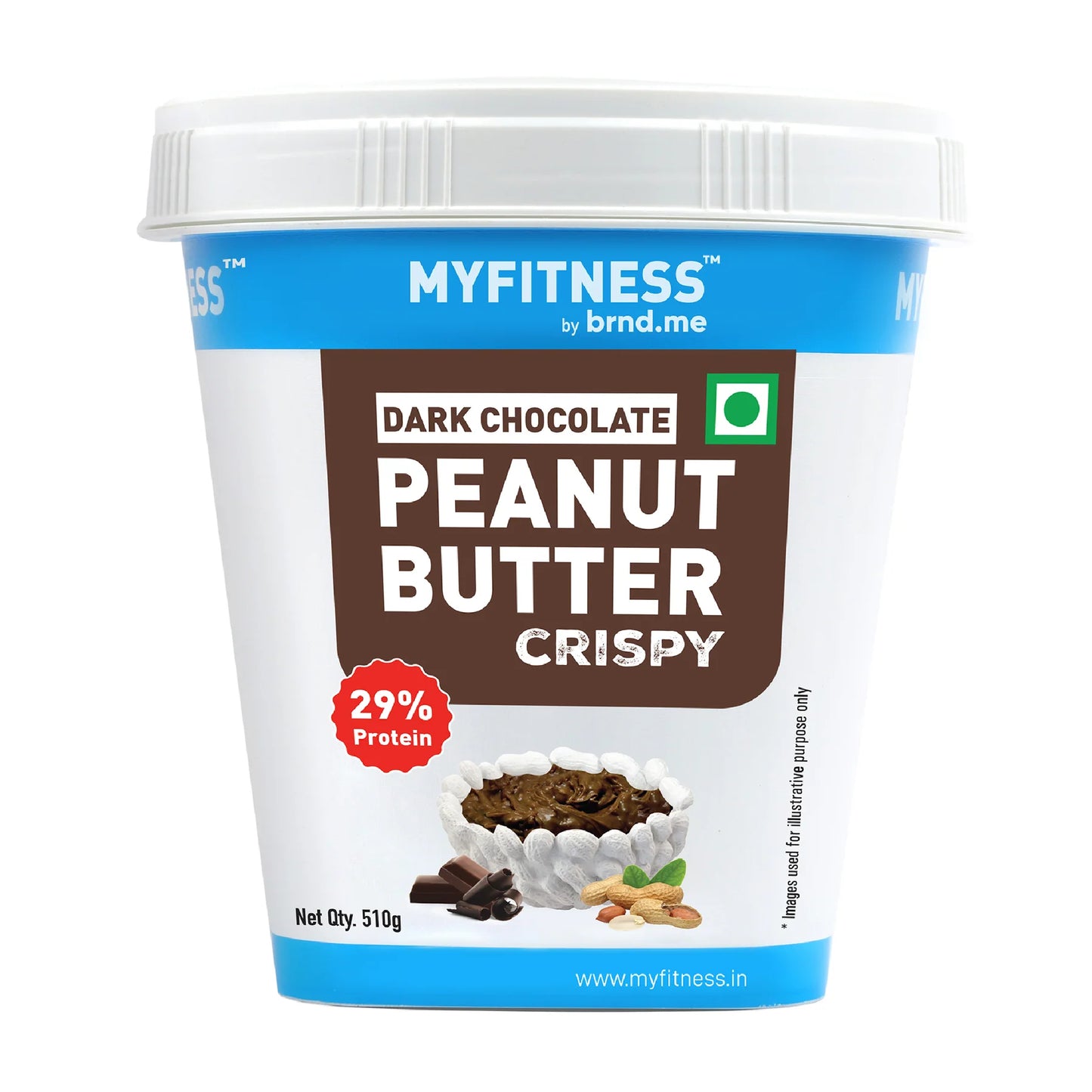 MyFitness Peanut Butter - Dark Chocolate | 29% Protein | Crispy | Rich Chocolate Peanut Butter Spread