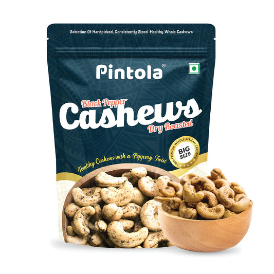 Pintola Premium Cashews Black Pepper flavoured | Dry Roasted