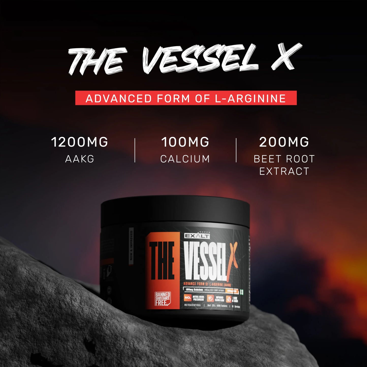 Exalt Supps Vessel X  Unflavoured  180 Servings