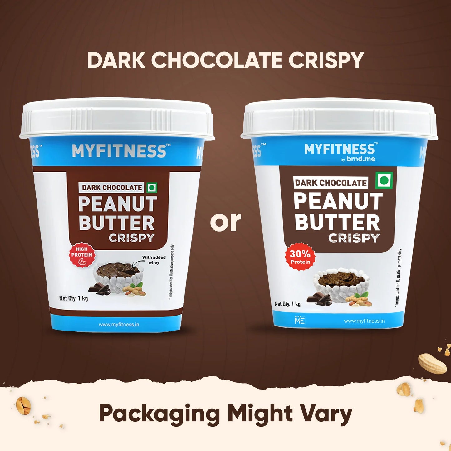 MyFitness Peanut Butter - Dark Chocolate | 29% Protein | Crispy | Rich Chocolate Peanut Butter Spread