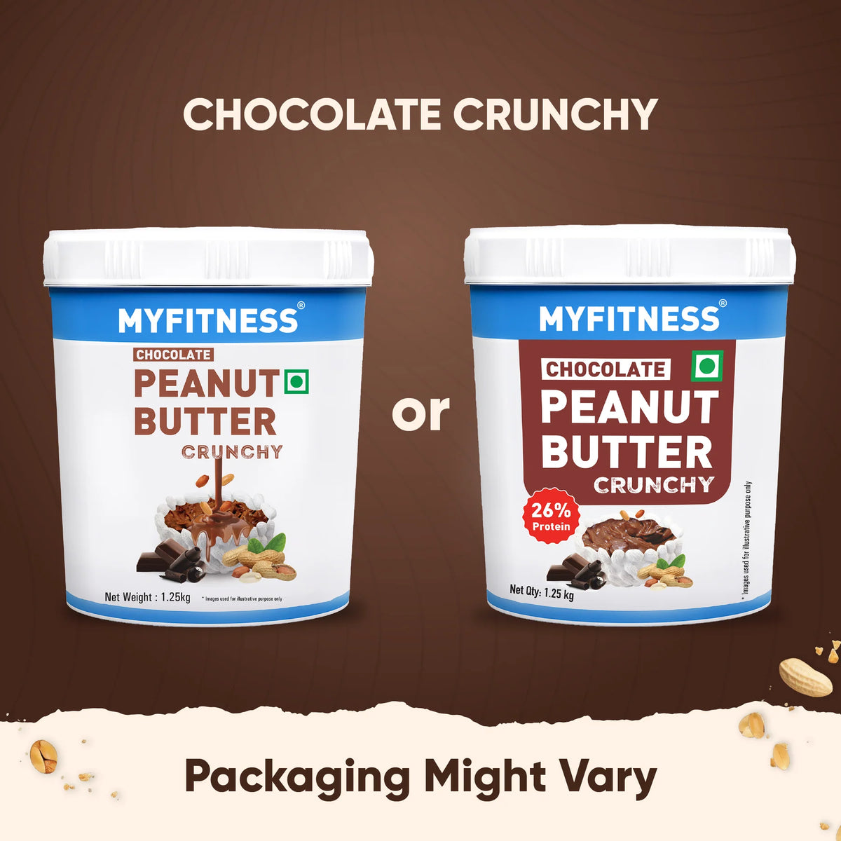 MyFitness Peanut Butter - Chocolate | 26% Protein | Crunchy | Chocolate Peanut Butter Spread