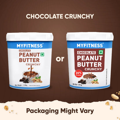 MyFitness Peanut Butter - Chocolate | 26% Protein | Crunchy | Chocolate Peanut Butter Spread