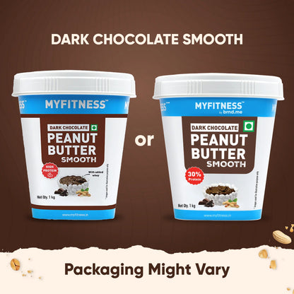 MyFitness Peanut Butter - Dark Chocolate | 30% Protein | Smooth | Rich Chocolate Peanut Butter Spread