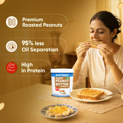 MyFitness Peanut Butter - Original | 28% Protein | Smooth | Classic Peanut Butter Spread