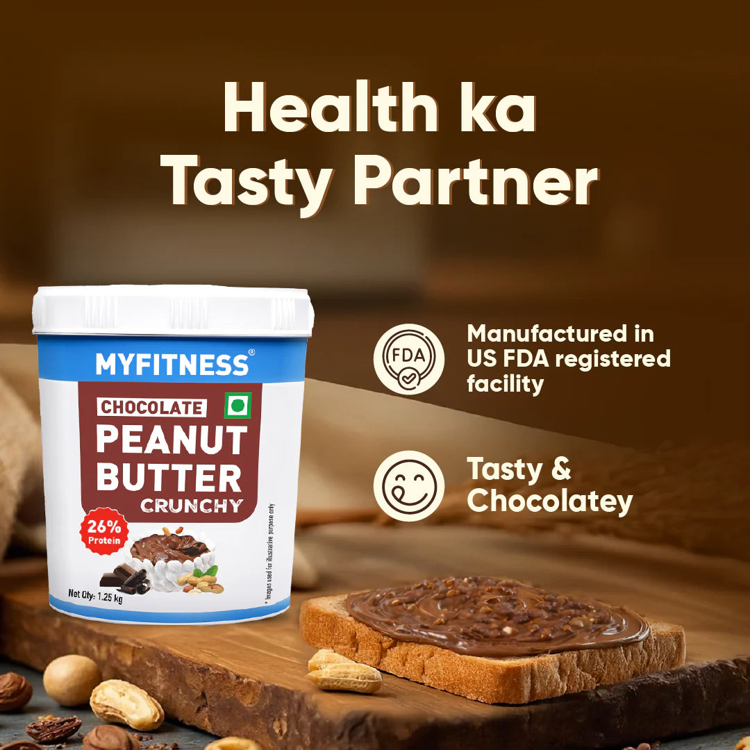 MyFitness Peanut Butter - Chocolate | 26% Protein | Crunchy | Chocolate Peanut Butter Spread