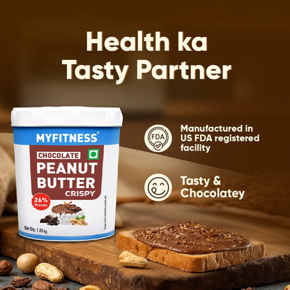 MyFitness Peanut Butter - Chocolate | 26% Protein | Crispy | Chocolate Peanut Butter Spread