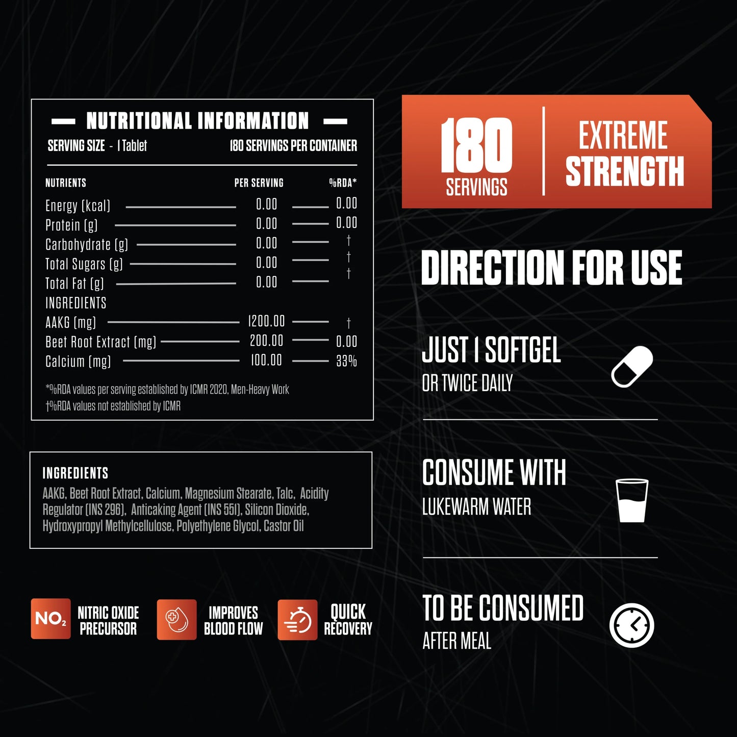 Exalt Supps Vessel X  Unflavoured  180 Servings