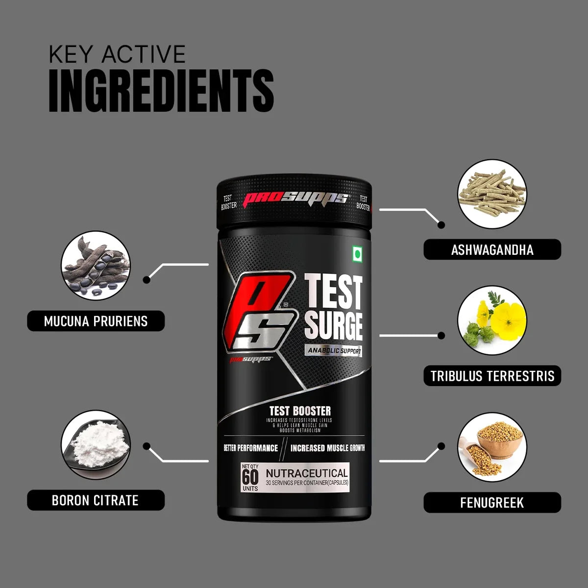 Prosupps Test Surge Caps | Testosterone Support & Strength Formula