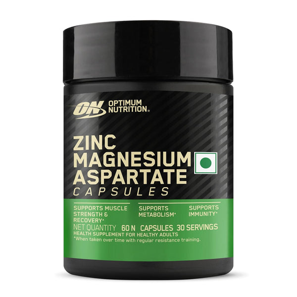 Optimum Nutrition (ON) Zinc Magnesium Aspartate (ZMA) – 60 Capsules, Muscle Strength, Metabolism, Immunity, Vegetarian