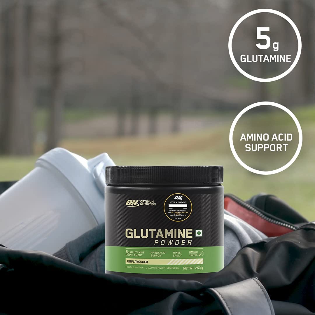 Optimum Nutrition Glutamine Powder | Unflavoured | 250 g