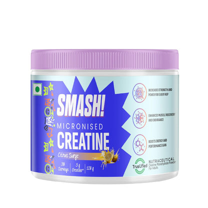 SMASH Micronised Creatine Monohydrate Powder  320 Grams