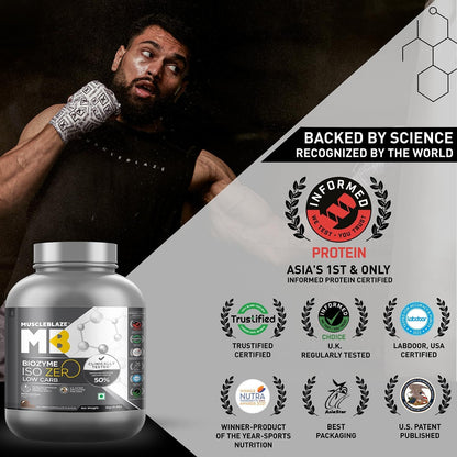 MuscleBlaze Biozyme Iso-Zero (Ice Cream Chocolate, 2 kg)