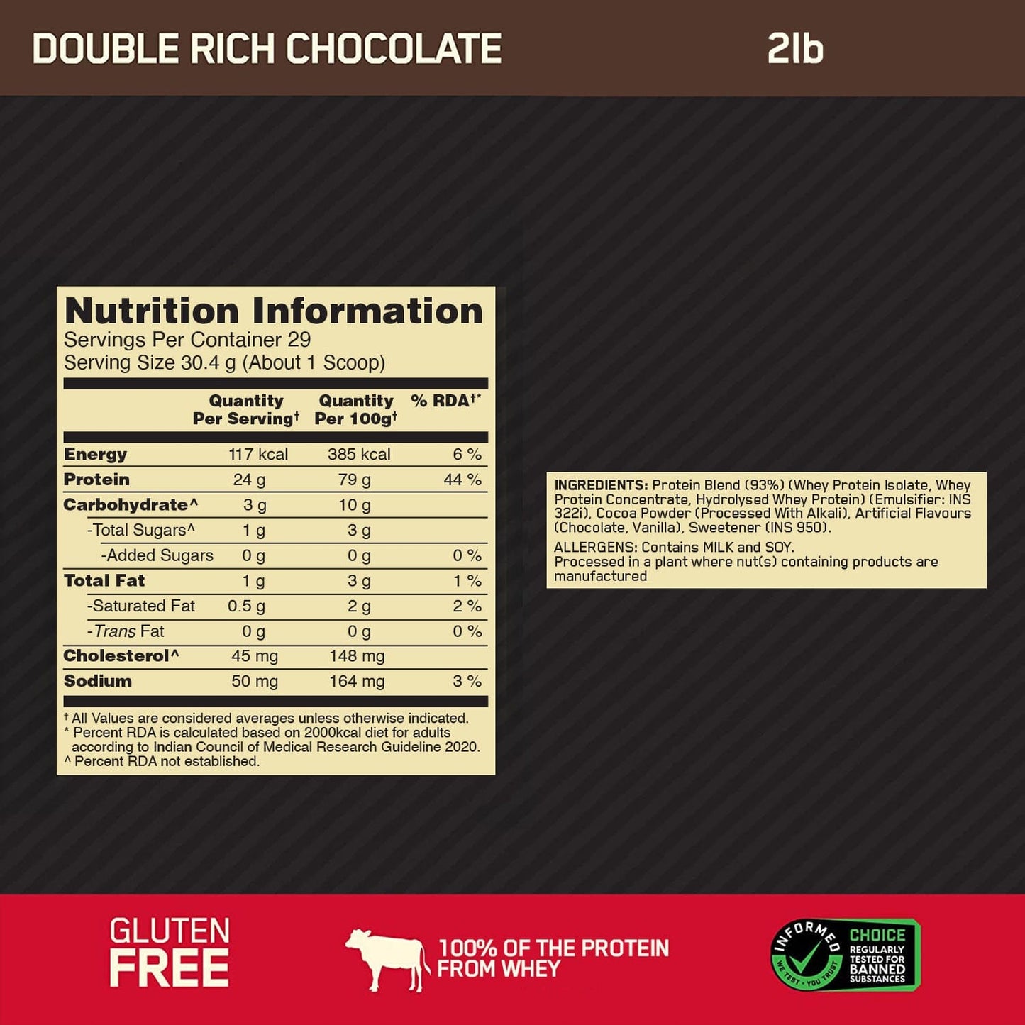Optimum Nutrition Gold Standard Whey 2.27kgs + Creatine 100gms