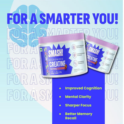 SMASH Micronised Creatine Monohydrate Powder  320 Grams