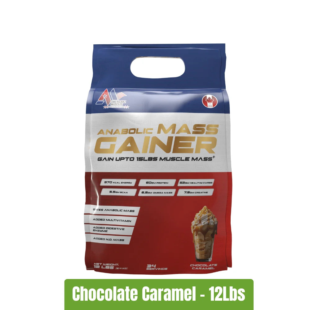 Americanz Muscles Anabolic Mass Gainer – 12 Lbs | High-Calorie Muscle Gainer for Size, Strength & Recovery