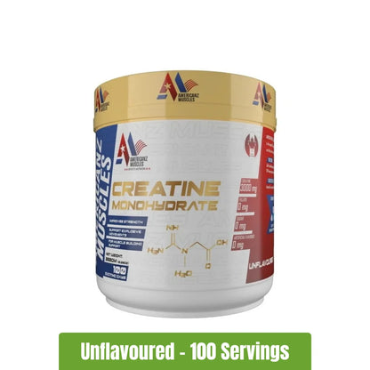 Americanz Muscles Creatine Monohydrate 100 Servings – Unflavored