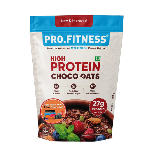 Pro.Fitness High Protein Chocolate Oats | Dark Chocolate | Healthy Oats With Nuts, Seeds & Added Whey