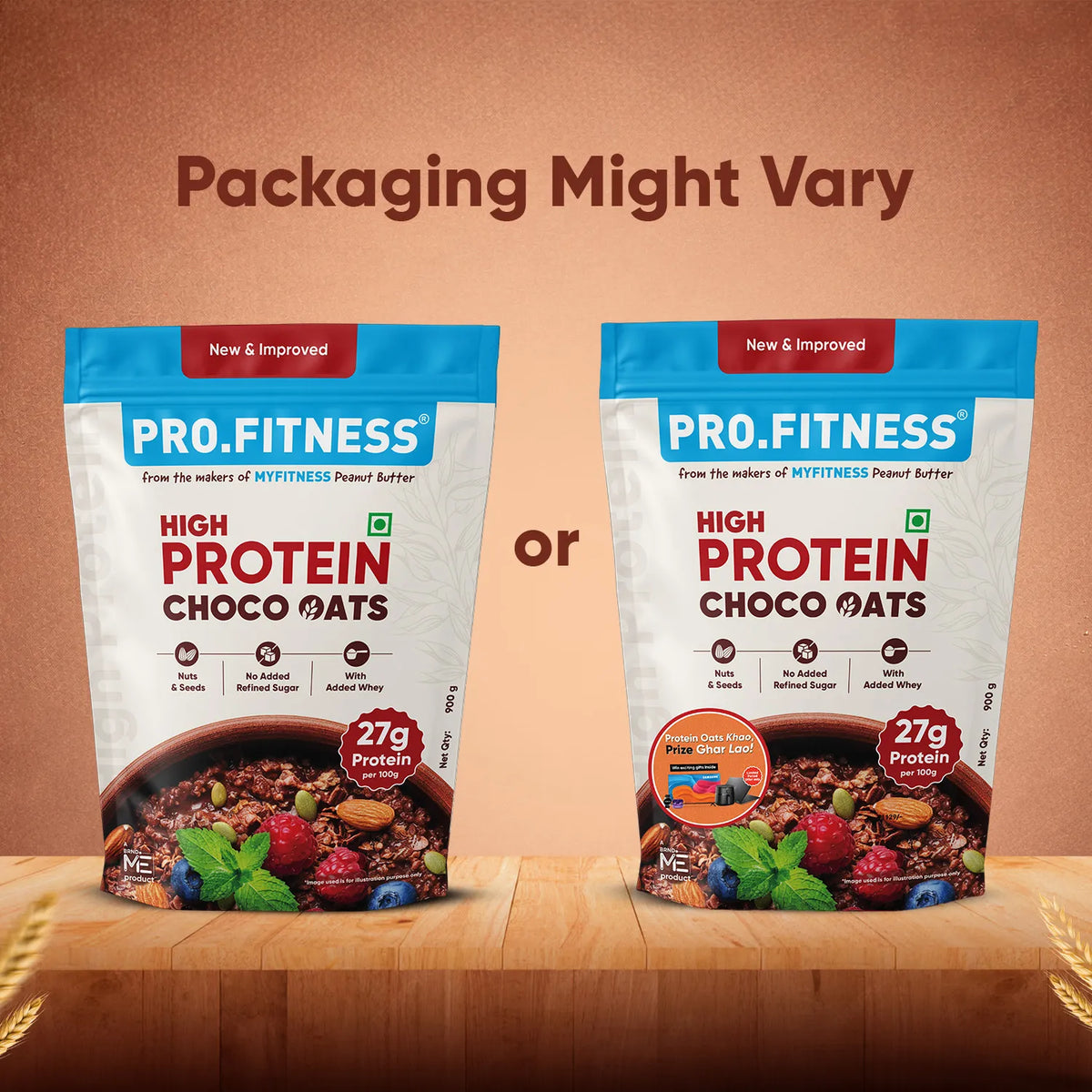 Pro.Fitness High Protein Chocolate Oats | Dark Chocolate | Healthy Oats With Nuts, Seeds & Added Whey