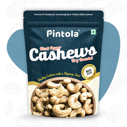 Pintola Premium Cashews Black Pepper flavoured | Dry Roasted
