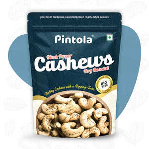 Pintola Premium Cashews Black Pepper flavoured | Dry Roasted