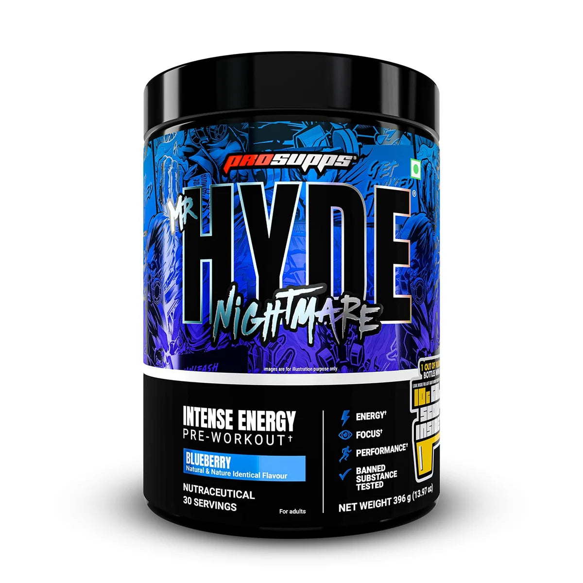 Prosupps Hyde Nightmare Pre Workout | Extreme Energy & Intense Focus Formula