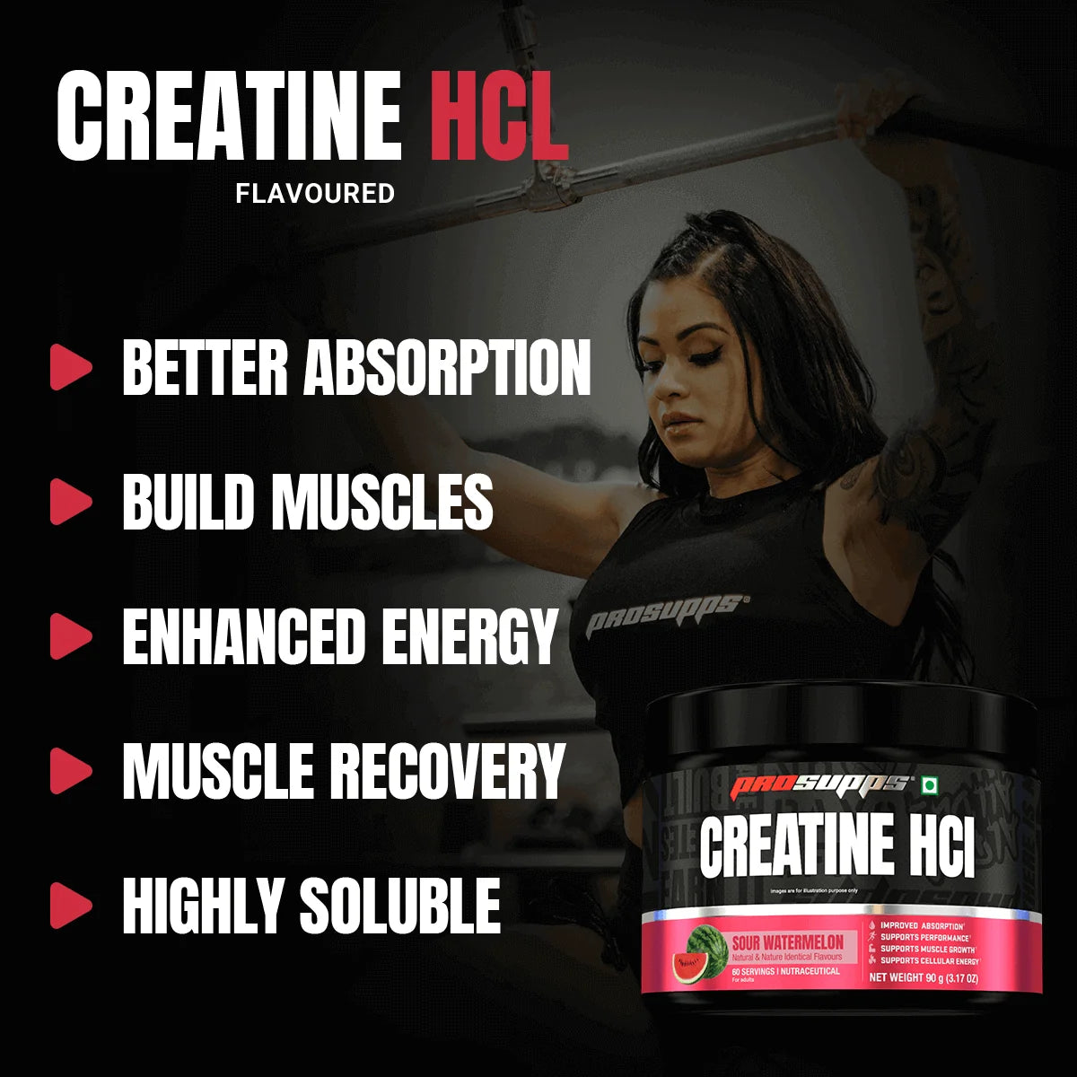 Prosupps Creatine HCL | Fast Absorption Creatine for Strength & Performance