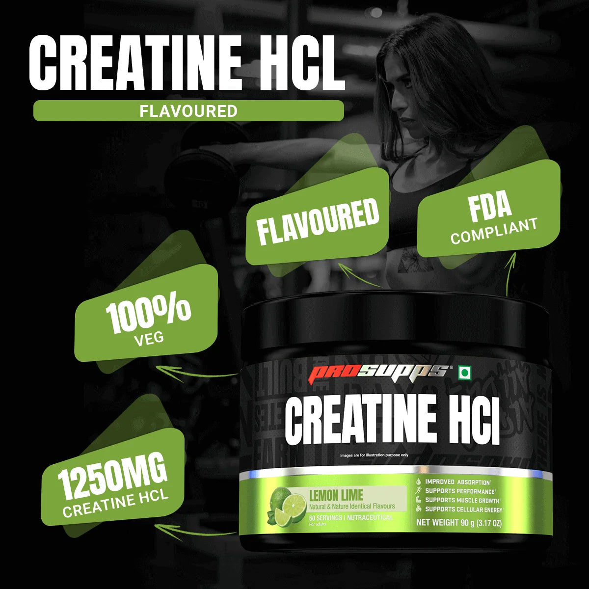 Prosupps Creatine HCL | Fast Absorption Creatine for Strength & Performance