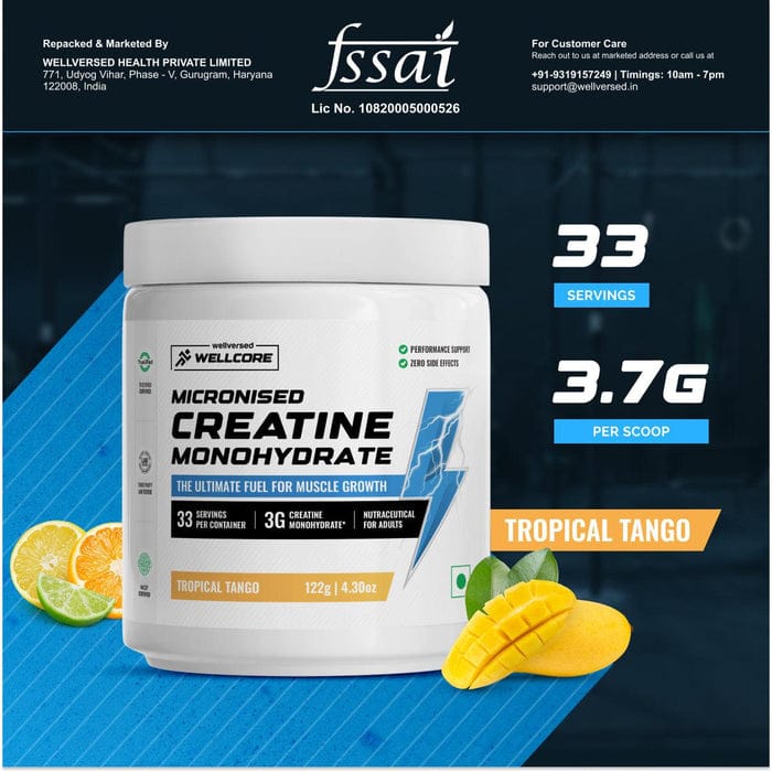 Wellcore Creatine 122gms Flavoured