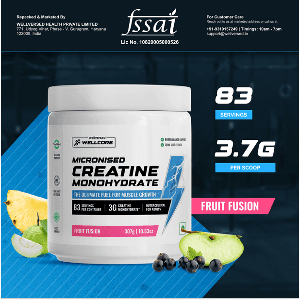 Wellcore Creatine 307gms Flavoured
