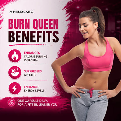 Burn Queen Slimming Capsules for Women (90 Veg Capsules)