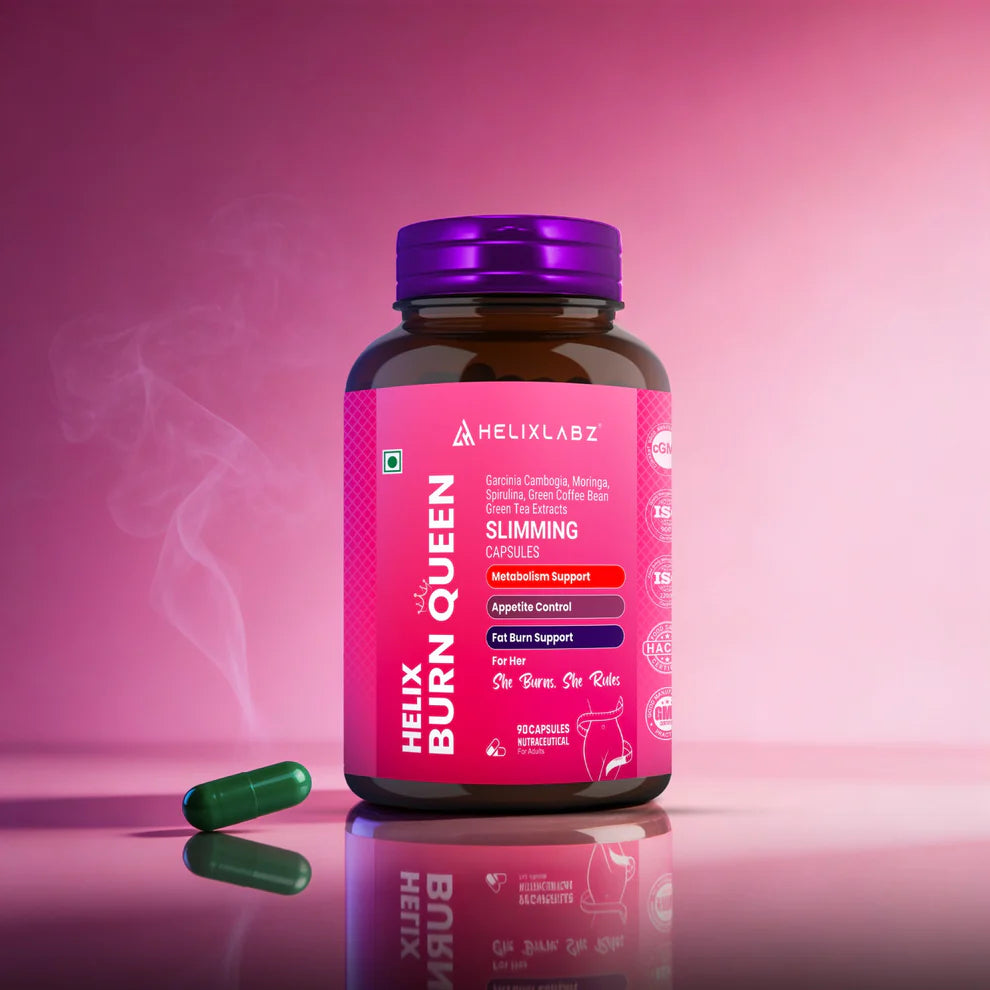Burn Queen Slimming Capsules for Women (90 Veg Capsules)