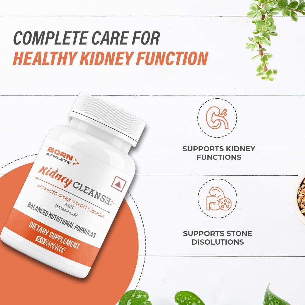 Born Athlete Kidney Cleanse I Advanced Kidney Support and Hydration Balance I Power of D-Mannose