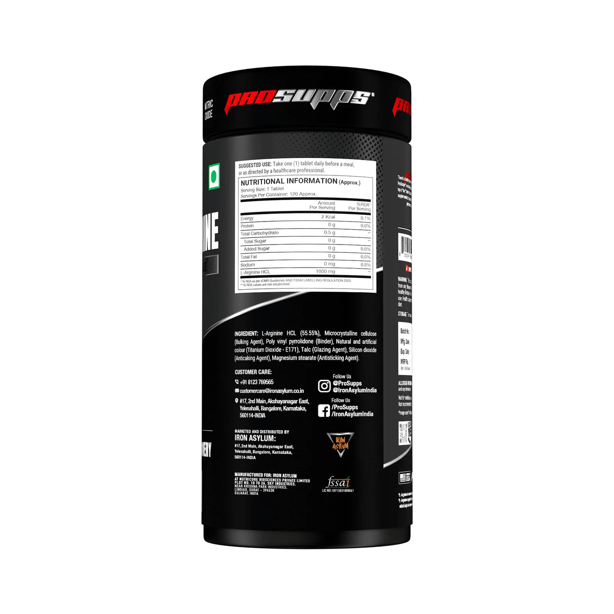 Prosupps L-Arginine 1000mg , 120 Capsules