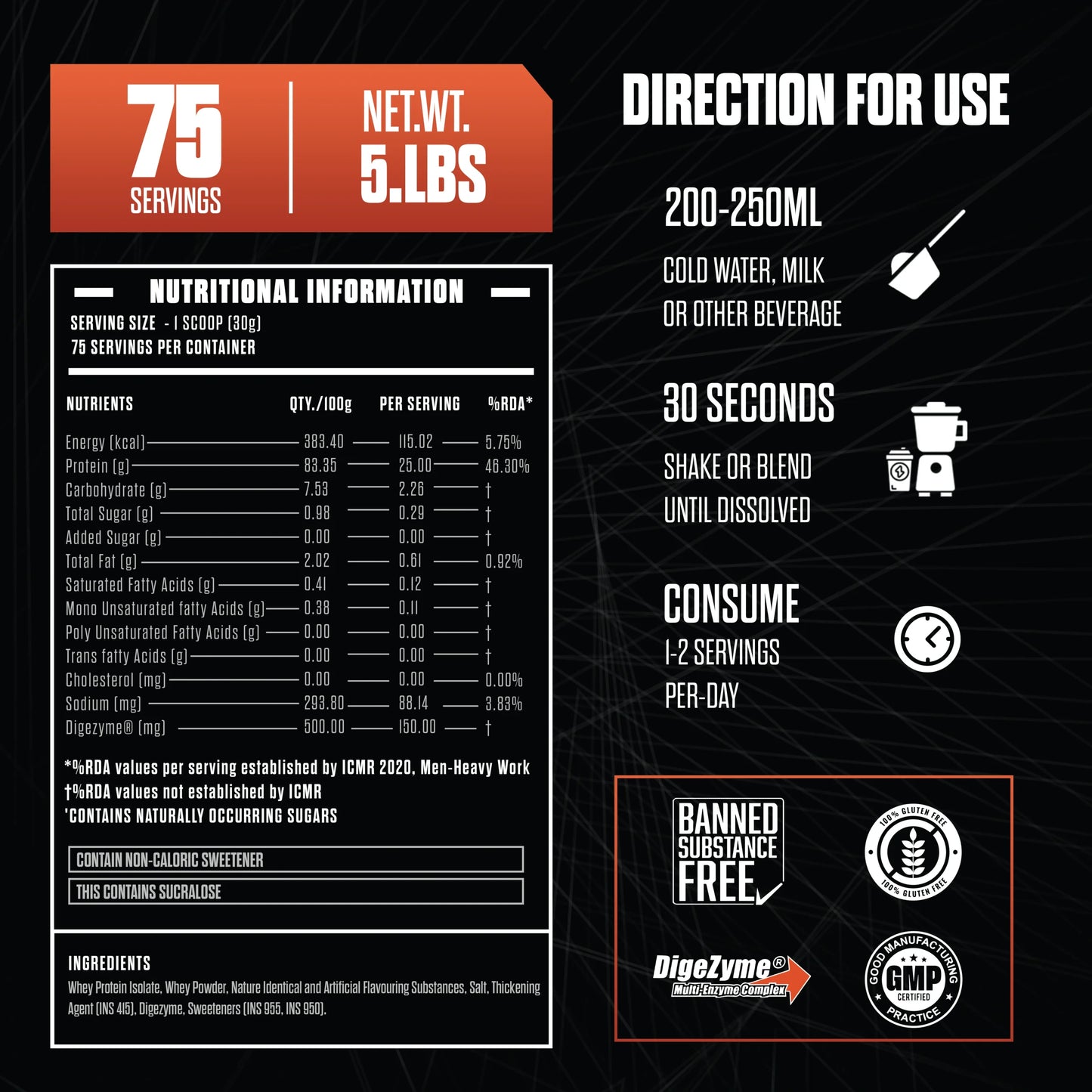 Exalt Supps The Isolation Pure Whey Protein Isolate