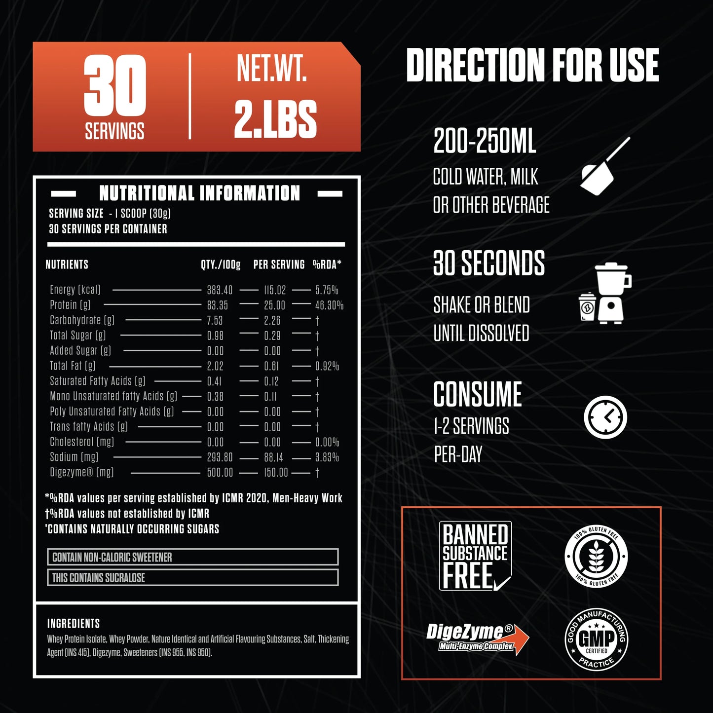 Exalt Supps The Isolation Pure Whey Protein Isolate