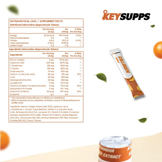 KeySupps Collagen Plus – Orange (14 Serving)