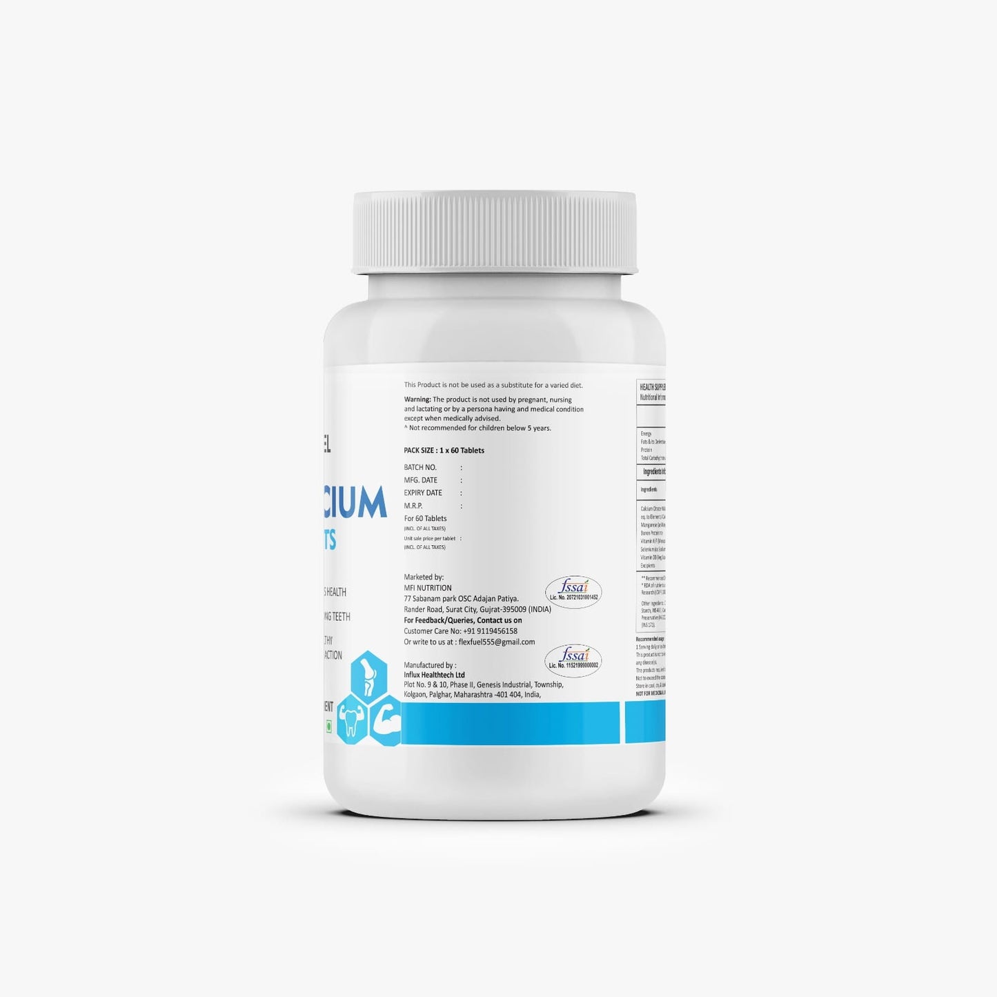 Flex Fuel Calcium Tablets – 60 Tablets