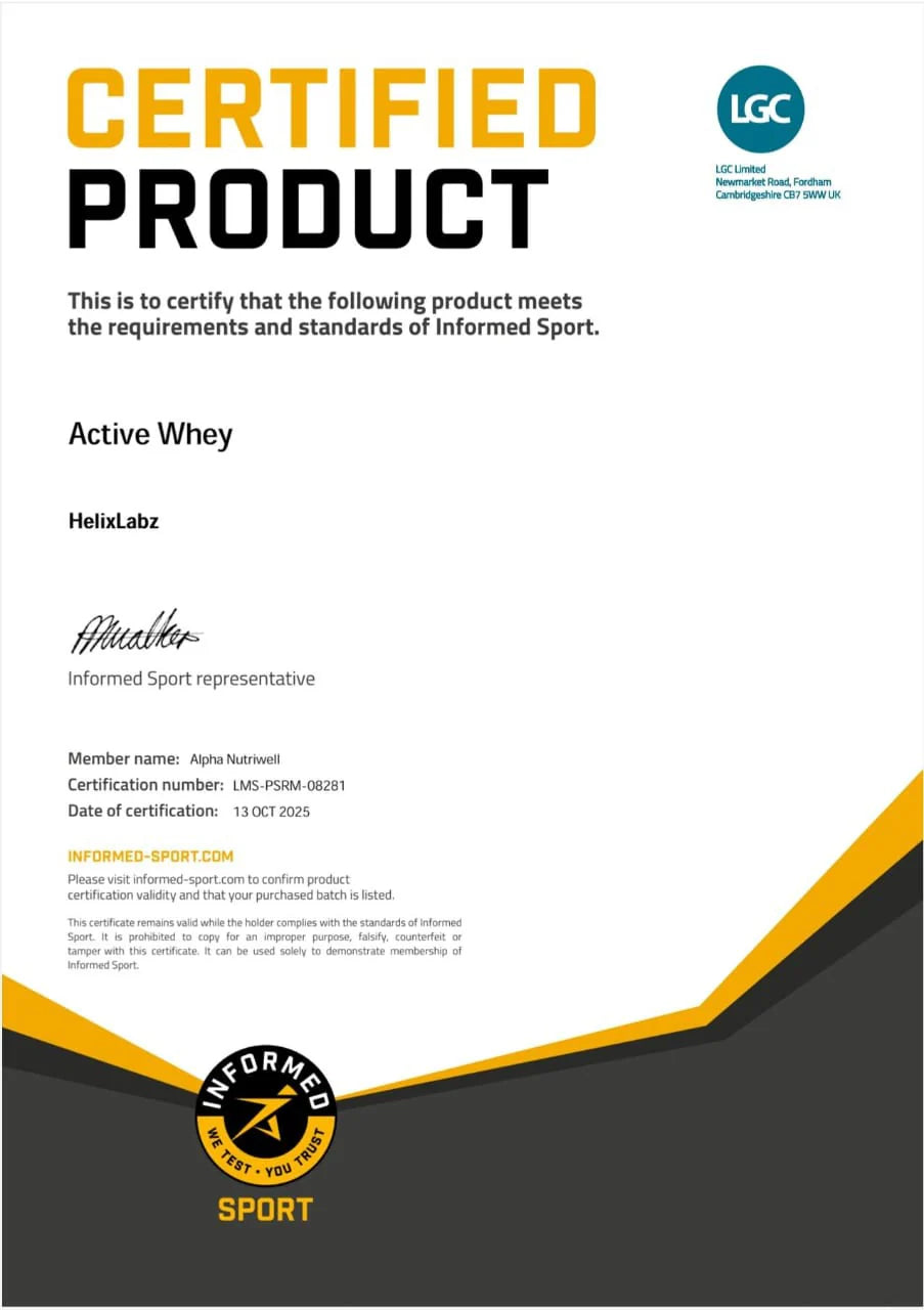Kelxlanz  Active Whey Protein | Informed Sport Certified - 900Gm (2Lbs), 25 Servings
