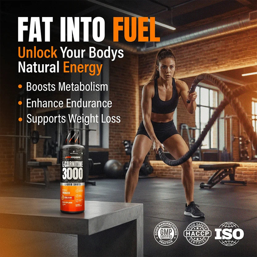 Prosupps L-Carnitine Liquid 3000mg | Fat Metabolism & Energy Support Formula