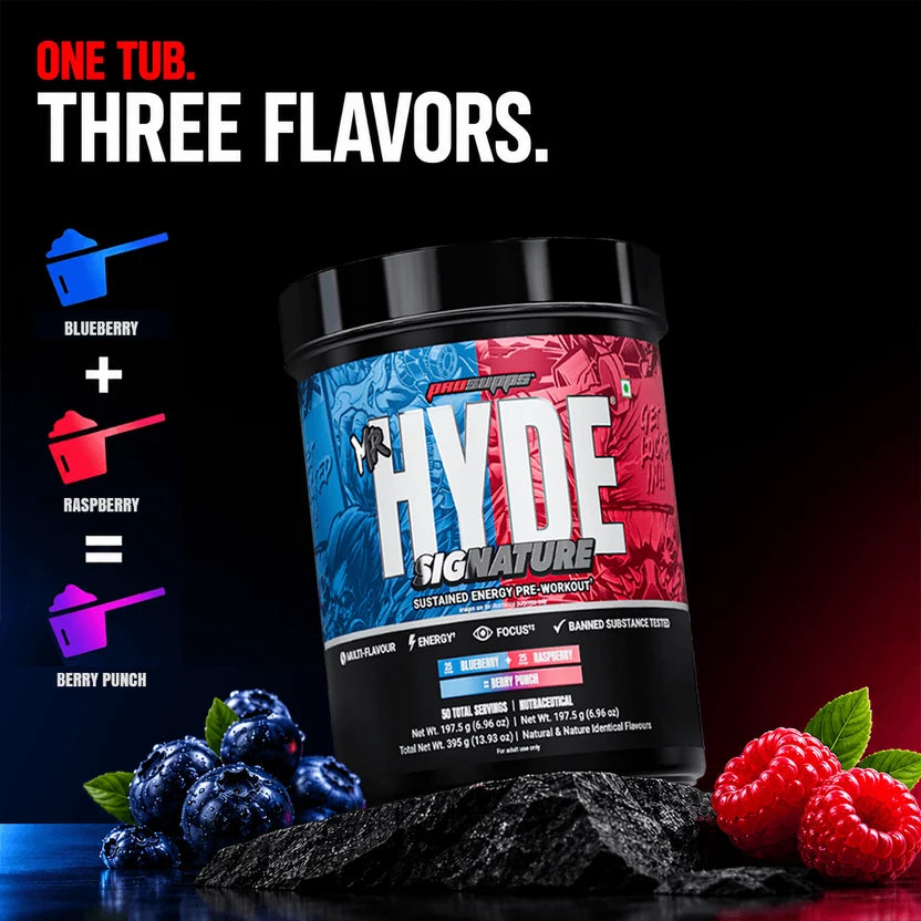 Prosupps Hyde Signature Pre Workout |Dual Tub| Try 3 Amazing Flavor in One Box