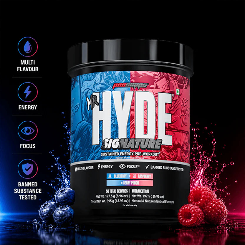 Prosupps Hyde Signature Pre Workout |Dual Tub| Try 3 Amazing Flavor in One Box