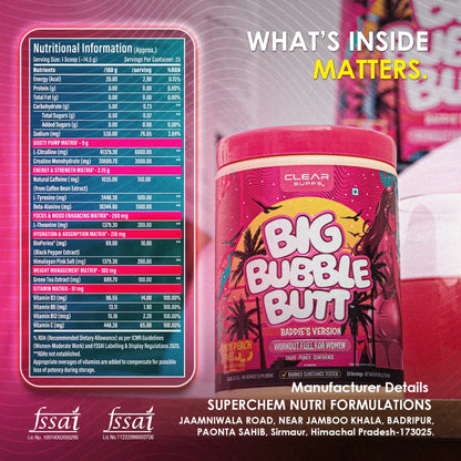 CLEARSUPPS BIG BUBBLE BUTT PRE-WORKOUT